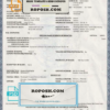 USA Iowa state death certificate template in PSD format, fully editable