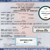USA state Illinois marriage certificate template in PSD format, fully editable