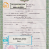 Latvia birth certificate template in PSD format, fully editable