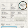 Australia South Australia marriage certificate template in Word format