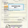 United Kingdom death certificate template in Word and PDF format