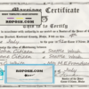 USA Idaho marriage certificate template in PSD format, fully editable