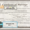 USA Washington district of Columbia marriage certificate template in PSD format scan effect