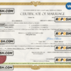 grace universal marriage certificate Word and PDF template, fully editable scan effect