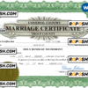 lush design universal marriage certificate Word and PDF template, fully editable