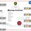 lure universal marriage certificate Word and PDF template, completely editable