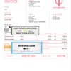 pink delicious universal multipurpose tax invoice template in Word and PDF format, fully editable