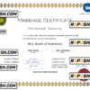 fresh universal marriage certificate Word and PDF template, completely editable