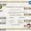 fresh universal marriage certificate Word and PDF template, completely editable