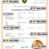 charm universal marriage certificate Word and PDF template, fully editable