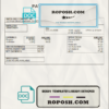 merit circle pay stub template in Word and PDF format scan effect