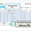 focus point pay stub template in Word and PDF format