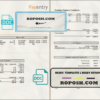 nice likes pay stub template in Word and PDF format scan effect