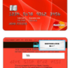 red creative universal multipurpose bank card template in PSD format, fully editable