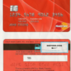 red creative universal multipurpose bank card template in PSD format, fully editable scan effect