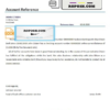 blue check bank template of bank reference letter, Word and PDF format (.doc and .pdf)