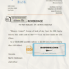 blossom connect bank template of bank reference letter, Word and PDF format (.doc and .pdf) scan effect