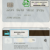 external grey universal multipurpose bank card template in PSD format, fully editable scan effect