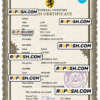 allied universal birth certificate PSD template, fully editable