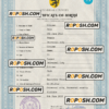 alpha awards universal birth certificate PSD template, completely editable scan effect