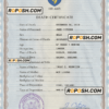 arms vision vital record death certificate universal PSD template scan effect