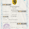 blackout death universal certificate PSD template, completely editable