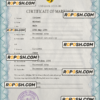 cherish universal marriage certificate PSD template, completely editable scan effect
