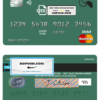 creations line universal multipurpose bank mastercard debit credit card template in PSD format, fully editable