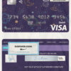 creative space universal multipurpose bank visa credit card template in PSD format, fully editable