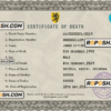 deathprism death universal certificate PSD template, completely editable scan effect