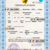 foster death universal certificate PSD template, completely editable