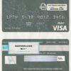 geometrex universal multipurpose bank visa credit card template in PSD format, fully editable scan effect