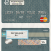 geometric simple universal multipurpose bank mastercard debit credit card template in PSD format, fully editable scan effect