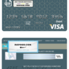 geometric simple universal multipurpose bank visa credit card template in PSD format, fully editable