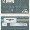 geometric simple universal multipurpose bank visa credit card template in PSD format, fully editable scan effect