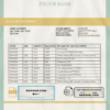 golden marker universal multipurpose bank statement template in Word format