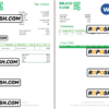 green brand universal multipurpose invoice template in Word and PDF format, fully editable