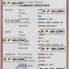 iconic token universal marriage certificate PSD template, completely editable