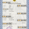 lensman universal marriage certificate PSD template, fully editable scan effect