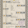 limitless split universal birth certificate PSD template, fully editable scan effect