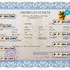 made universal birth certificate PSD template, completely editable