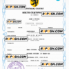 major universal birth certificate PSD template, fully editable