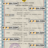 mass project universal birth certificate PSD template, completely editable