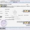 of integrity death universal certificate PSD template, completely editable