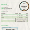 green eye universal multipurpose invoice template in Word and PDF format, fully editable scan effect