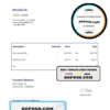 wide grid universal multipurpose invoice template in Word and PDF format, fully editable