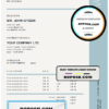 bright easier universal multipurpose invoice template in Word and PDF format, fully editable