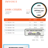 central purpose universal multipurpose invoice template in Word and PDF format, fully editable