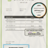 onpoint green universal multipurpose invoice template in Word and PDF format, fully editable