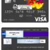 paintings color universal multipurpose bank visa credit card template in PSD format, fully editable